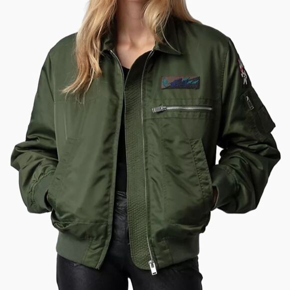 Zadig & Voltaire NEW Pristine condition 
Bolid Patch Nylon Bomber - Picture 1 of 5